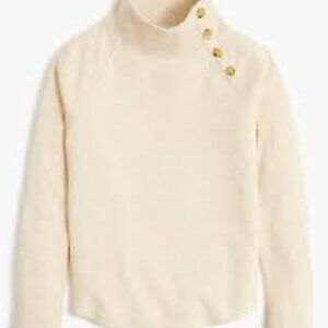 J Crew Cream Button-Detail Women's Sweater